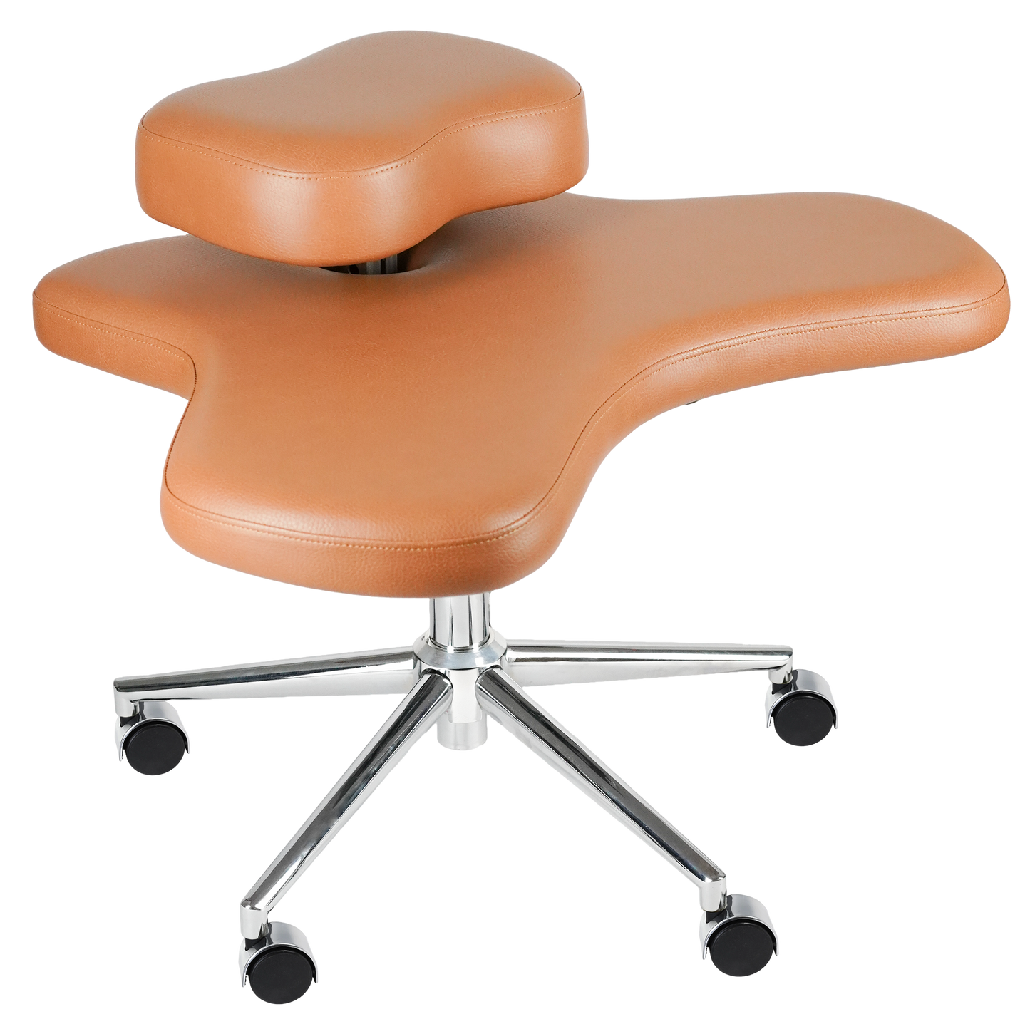 Yogi Seat Schneidersitzstuhl in Cognacc Braun